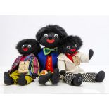 Three Robin Rive Gollies, limited editions Zizi and Caleb with card tags --14½in. (37cm.) high and