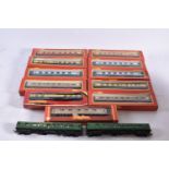 Tri-ang/Hornby 00 gauge Coaching Stock, including 4 boxed R230 Blue/grey 'Golden Arrow' Pullman