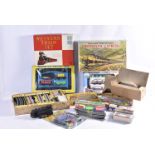 Assorted smaller Tinplate and Plastic Train Sets, a tinplate 'Busy Choo Choo' train by TPS (