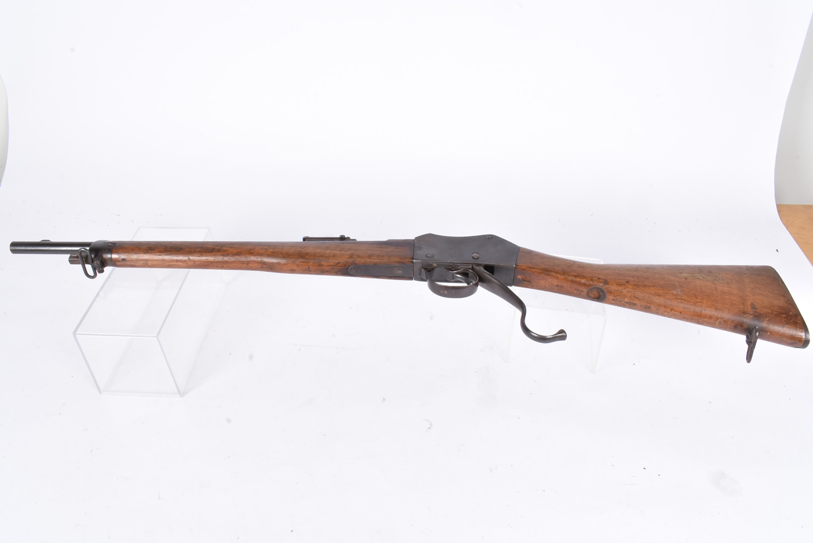 A deactivated British Enfield Martini-Henry single shot .303 carbine, serial 9991, marked to the - Image 2 of 8