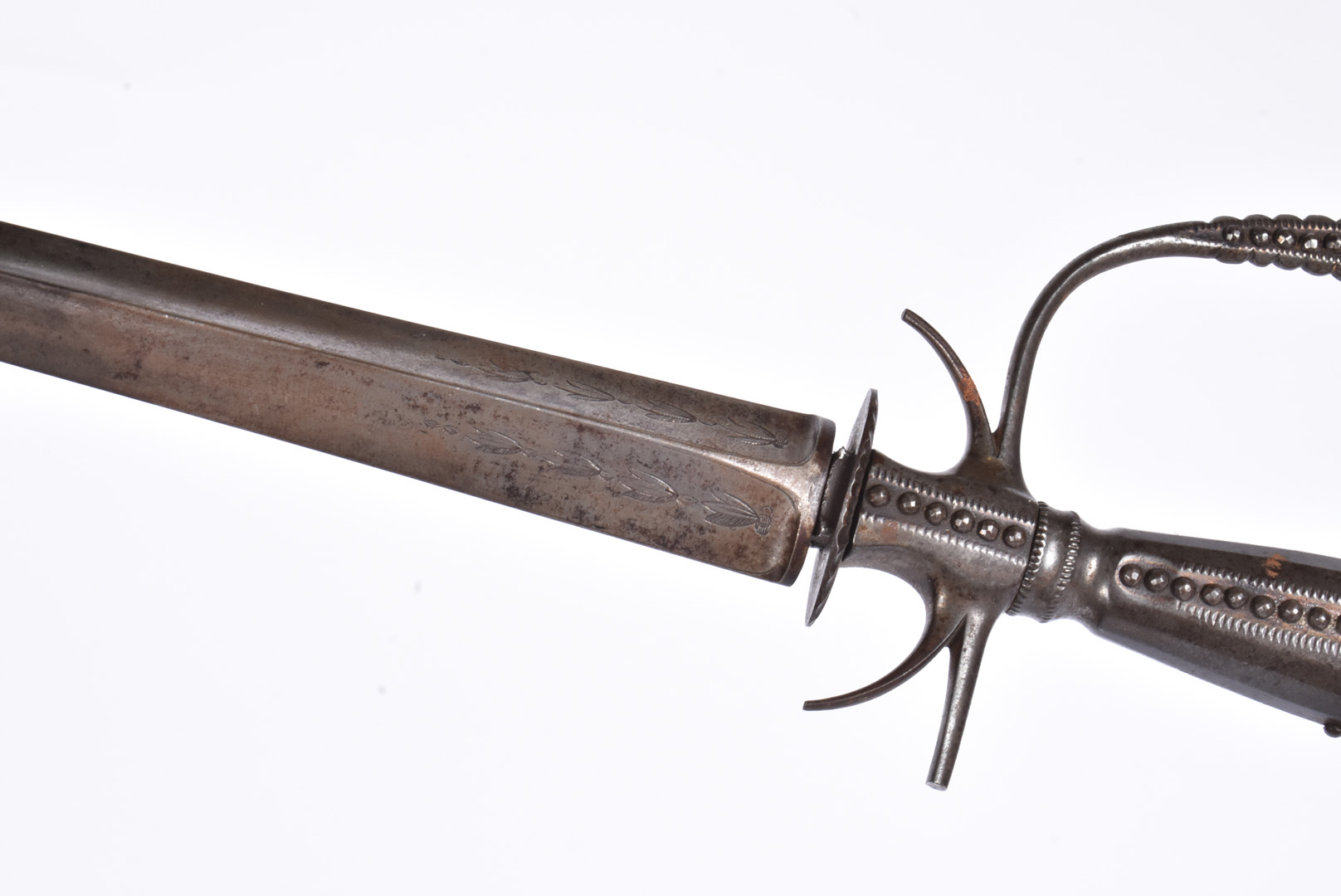 An 18th Century British Court sword by Woolley of Birmingham, having steel grip and guard with - Image 5 of 7