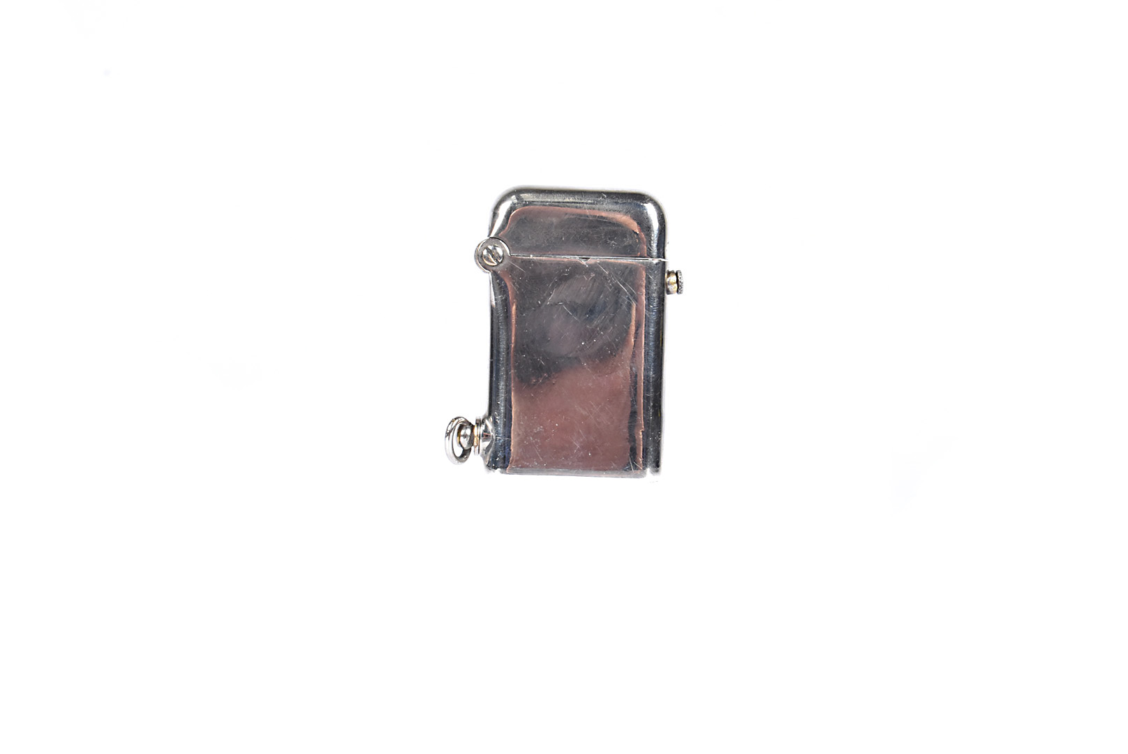 A Thorens original pocket lighter, single claw, large size, c.1920 with plain silver plated