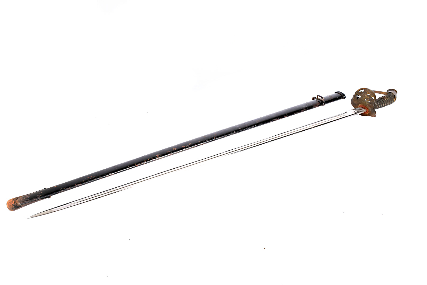 A Prussian model 1889 Infantry Officer's Sword, by P O & Co, having applied Royal cipher to the