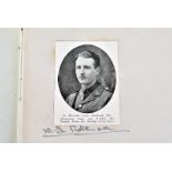 William Leefe Robinson VC, 1897-1918, a scrapbook containing Robinsons' Signature, the first