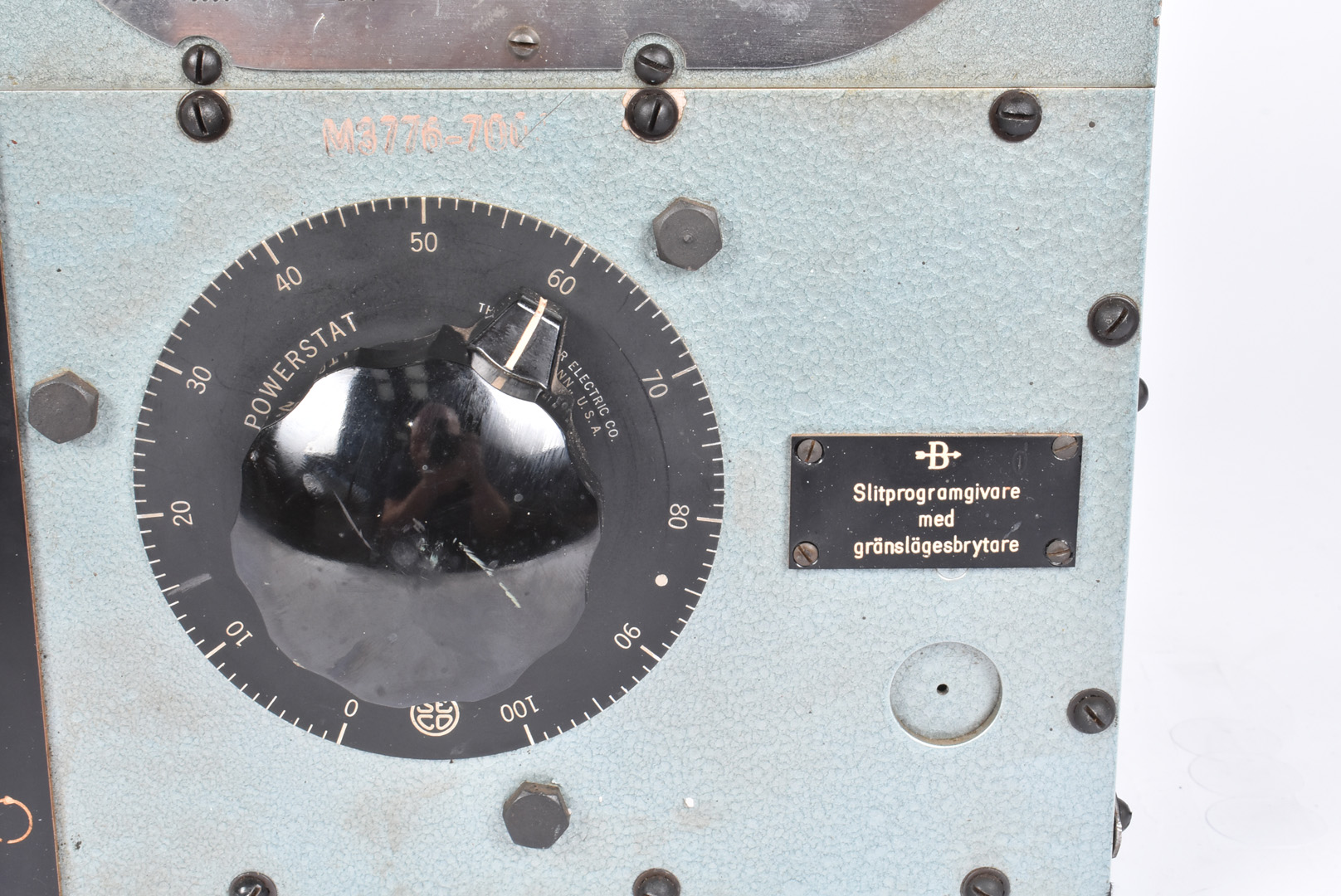 A Superior Electric Co of Bristol Connecticut value meter, having Swedish labels to the front, - Image 3 of 5