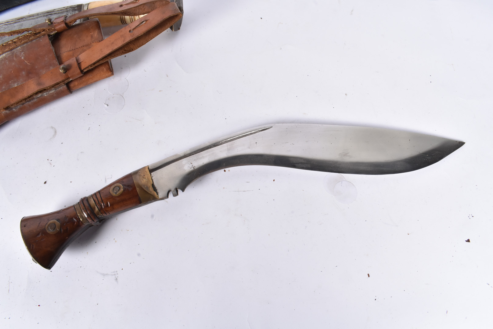 A WWII issue Kukri, dated 37, also with other markings, together with a bone handled Kukri, both - Image 4 of 6