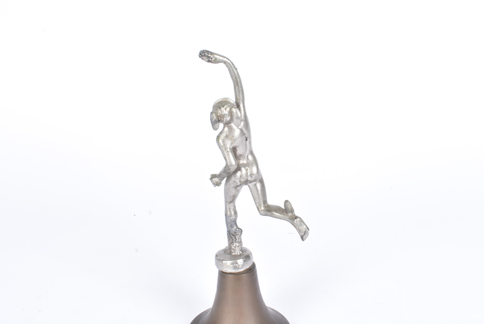 A 1920s Chromed car mascot in the form of Hermes the winged messenger of the Gods, holding the staff - Image 3 of 5
