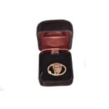 A Kentucky Fried Chicken 14k and diamond badge, marked 14k to reverse, with single round cut