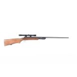 A Foreign .22 break barrel air rifle, serial 50024, complete with Rhino scope