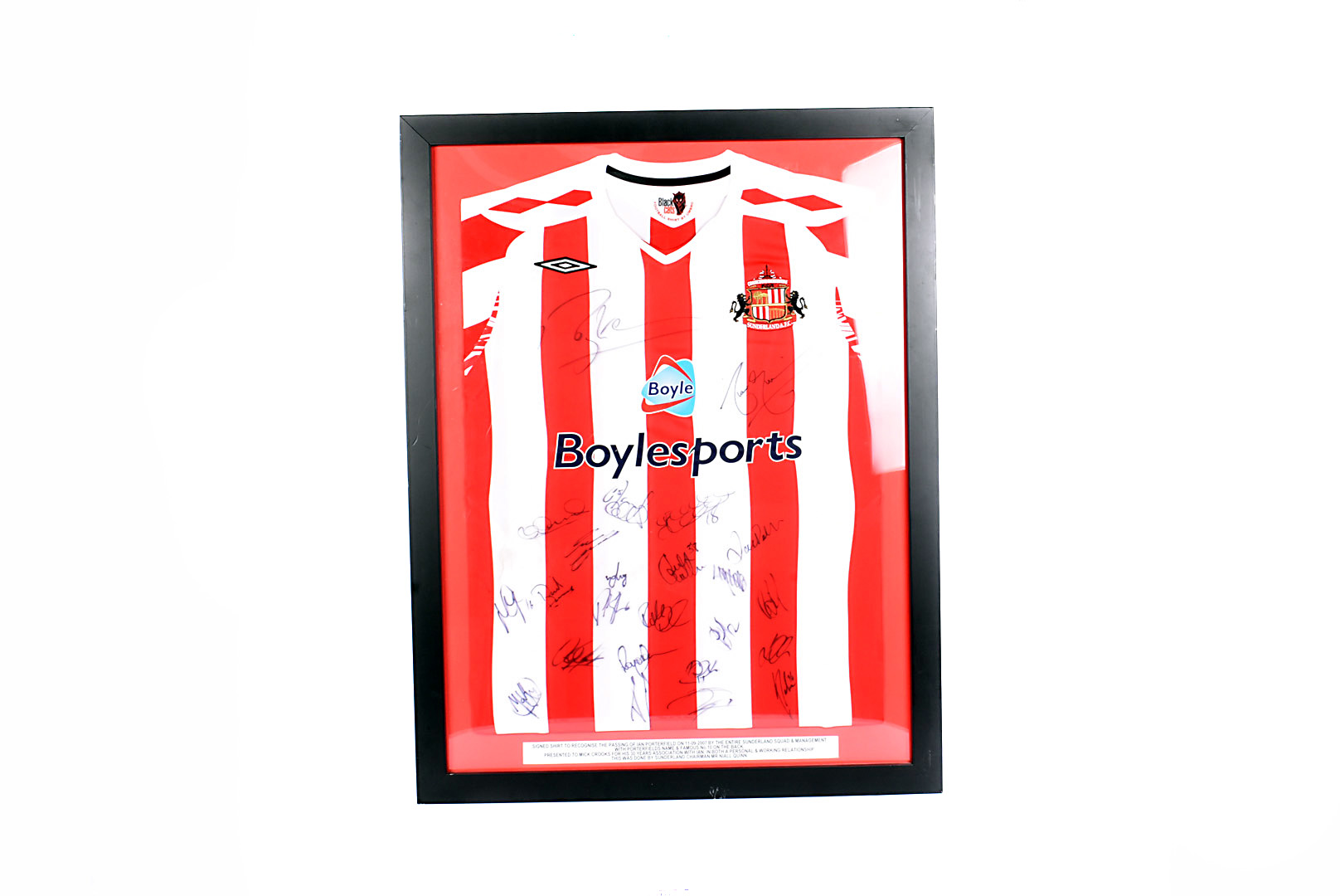 Sunderland Signed Shirt, a f/g Sunderland Football shirt with Ian Porterfield and No 10 printed on