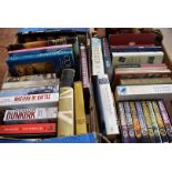 A large assortment of fictional and non-fictional related books, to include an eight book set by