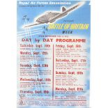 A Royal Air Force Association poster, Presenting Battle of Britain Week, the poster showing the