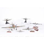 Aircraft Models, various examples in various scales, includes a large kit built Hurricane 16"