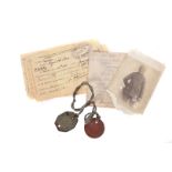 A pair of Royal Flying Corps Dog Tags, for 2nd Air Mechanic J Jennings (101212) of 91 Squadron,
