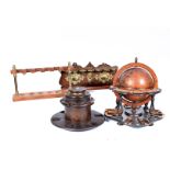 An assortment of Pipe stands, to include an example in the form of a antique globe (parcel)