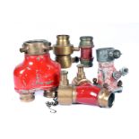 A collection of 1960s/70s Fire Service hose connectors and valves, including different sizes and