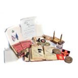 A collection of items relating to a Polish solider, including his Service book, paperwork, invoices,