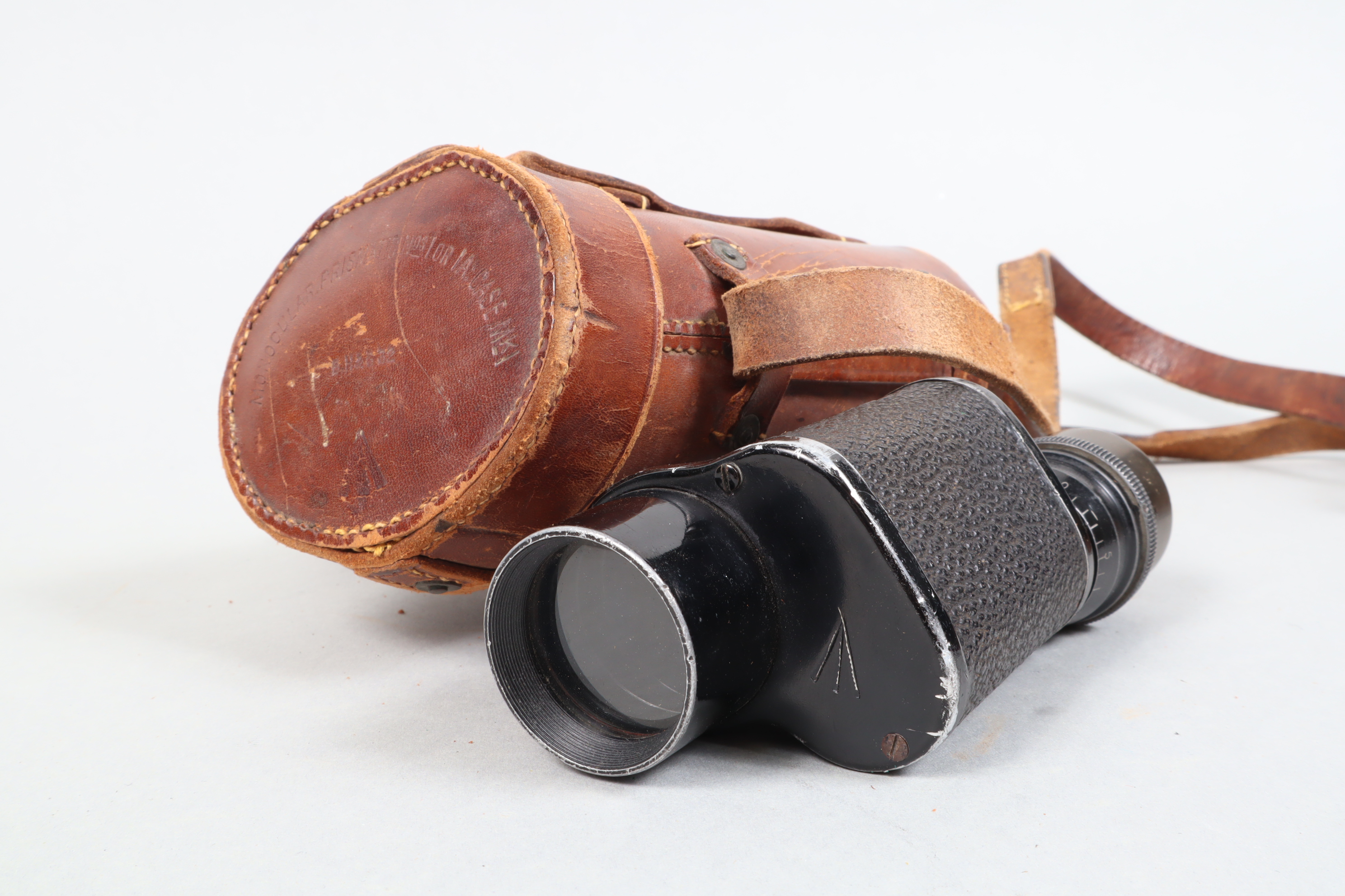 A Military Marked Monocular, marked with broad arrow, Mon. Pris. No 1, Mk 1, serial no 2540body G,