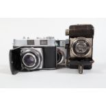 Two Kodak Retina Cameras, a Retina I type 119, shutter working, with Schneider Kreuznach Retina