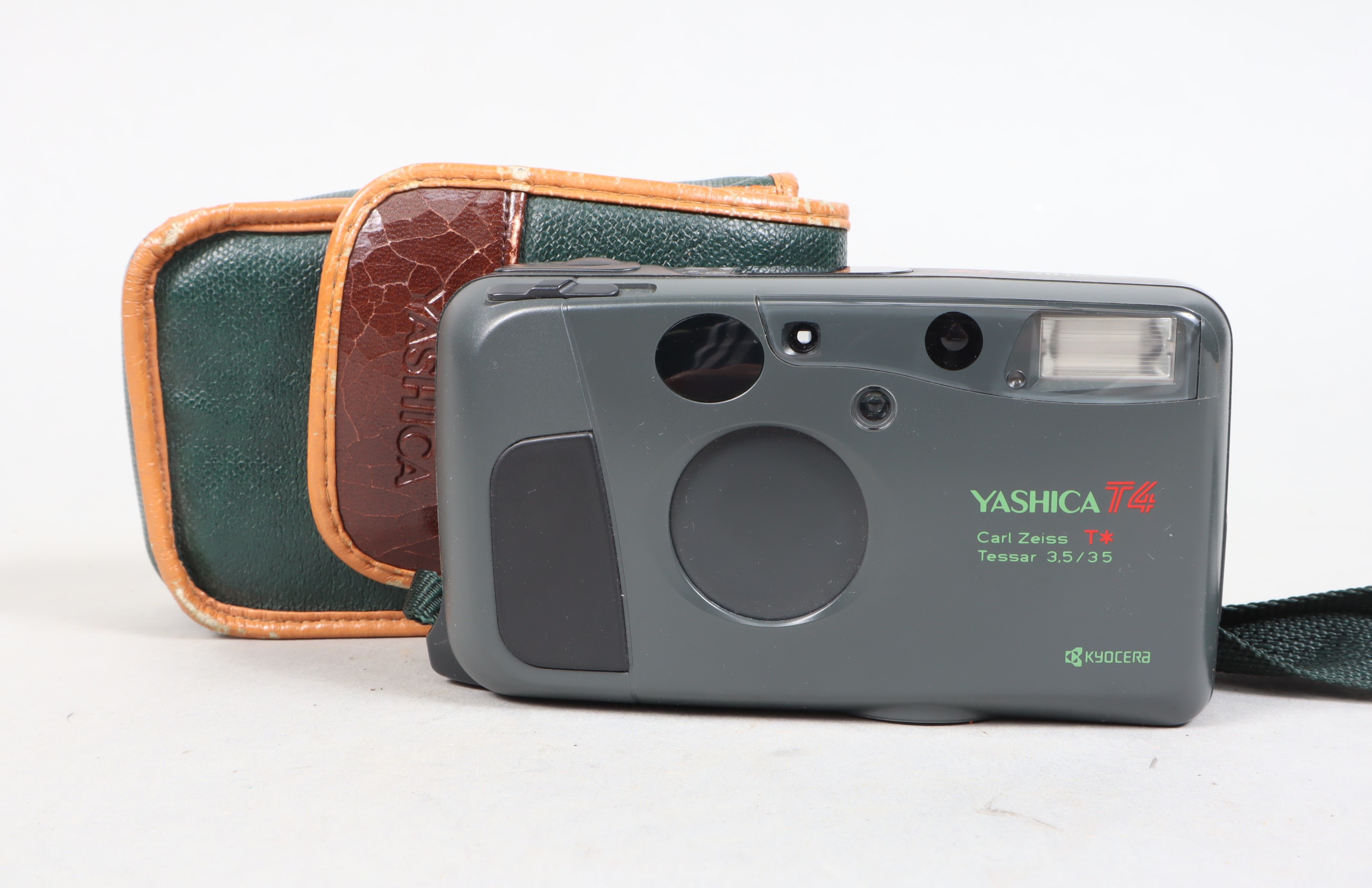 A Kyocera Yashica T4 Compact 35mm Camera, serial no 673165, a Carl Zeiss T* Tessar 35mm f/3.5