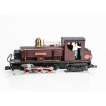 Kit/Scratchbuilt G Gauge Hunslet North Wales Narrow Gauge Railways 0-6-4 Saddle Tank Locomotive on a