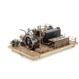 A complete Stuart Turner spirit-fired operating Steam Horizontal Mill Engine and Generator,