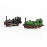 Two Continental 0 Gauge 3-rail steam Industrial Tank Locomotives, one an 0--6-0T with plastic body