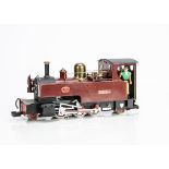 Kit/Scratchbuilt G Gauge Hunslet North Wales Narrow Gauge Railways 2-6-2 Tank Locomotive on a LGB