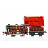 A Hornby 0 Gauge No E120 20-volt AC 'Special' Locomotive and Tender, both in LMS lined crimson,