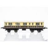 A Middleton (Australia) Hornby-style 0 Gauge GWR Ocean Mails Van, in lithographed GWR brown/cream as