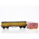 A Hornby 0 Gauge Metropolitan Railway 1st class Coach, in lithographed 'Met' finish, with interior