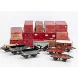 Hornby 0 Gauge Post-war Rolling Stock, mostly in original boxes, including 2 LNER coaches and