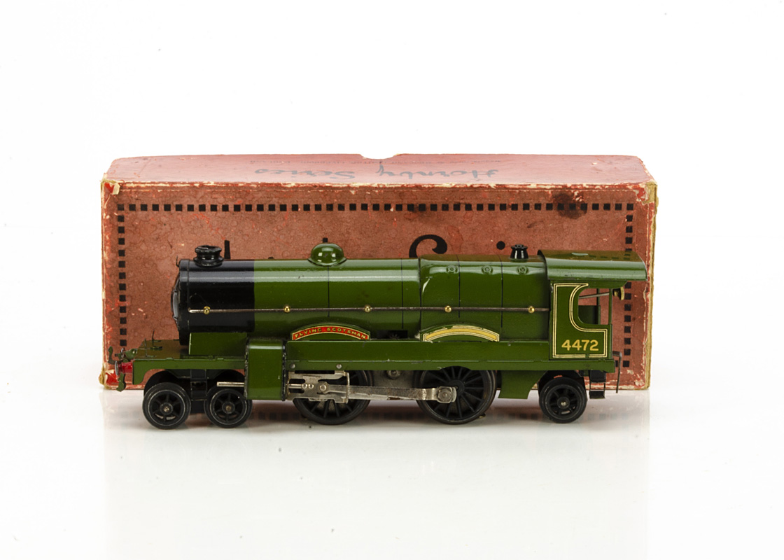 A Hornby 0 Gauge No 3E 6-volt AC 'Flying Scotsman' Locomotive only, an early example with external