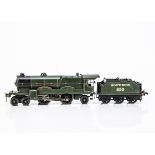 An early Hornby 0 Gauge No E36 'Lord Nelson' 6v electric Locomotive and Tender, in SR green as No