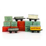 Hornby 0 Gauge post-war No 50 Freight Stock, comprising 5 'Saxa Salt' wagons, 2 Cattle Trucks, 2