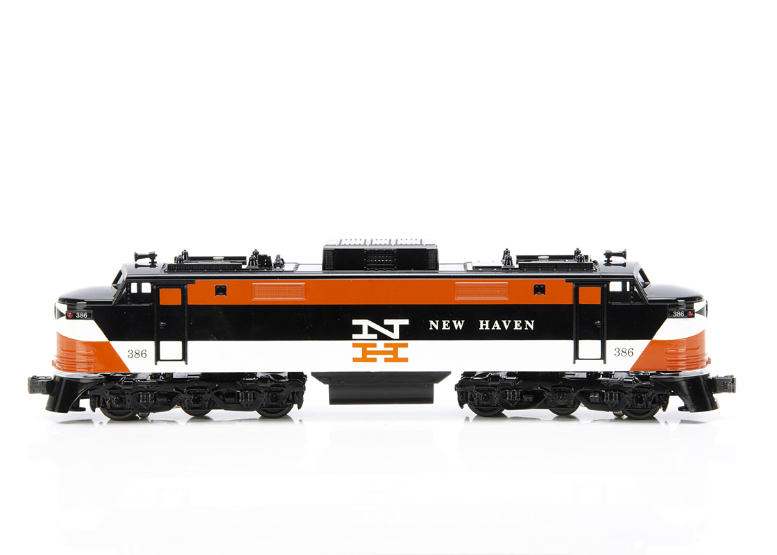 Williams 0 Gauge EP 101 New Haven EP-5 Power A with Horn, in orange, black and white No 386, in