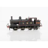 A repainted Leeds Model Co 0 Gauge 3-rail 'standard' post-war 0-6-2 LMS Tank Locomotive, re-finished