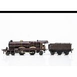 An early Hornby 0 Gauge No 3 'Royal Scot' clockwork Locomotive and repainted Tender, of the first