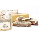 A Collection of 0 Gauge/7mm scale Tram Models, including unmade finescale brass Blackpool Standard