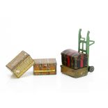 An early Hornby 0 Gauge No 1 platform accessories set, unboxed, with rare 'Carlisle'-labelled