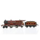 A Hornby 0 Gauge No E320 20-volt AC 'Royal Scot' Locomotive and Tender, both in LMS lined crimson,