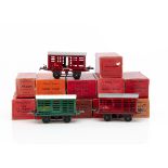 Post-war Hornby 0 Gauge 4-wheeled Freight Stock, original boxed items including 2 Cement wagons,