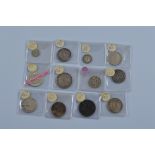 A collection of pre-1947 20th century silver coinage, including Edward VII half crown, florins,