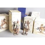 A group of five Leonardo Collection resin figures of cowboys and famous American figures, together