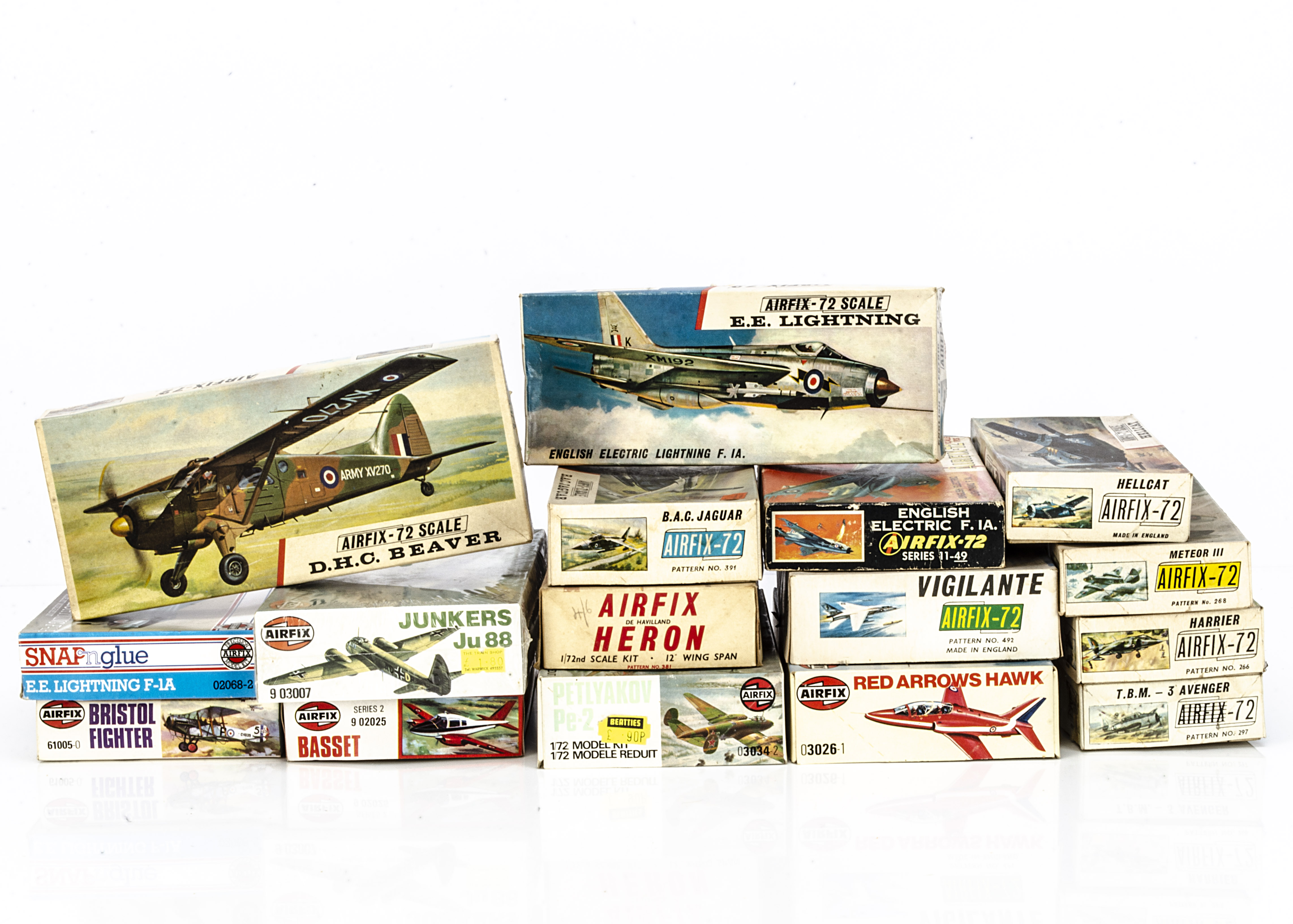 1950s & Later Airfix 1:72 Aircraft Kits, 397, 290, 268, 266, 297, 253, 03034, 381, 391, 02025,