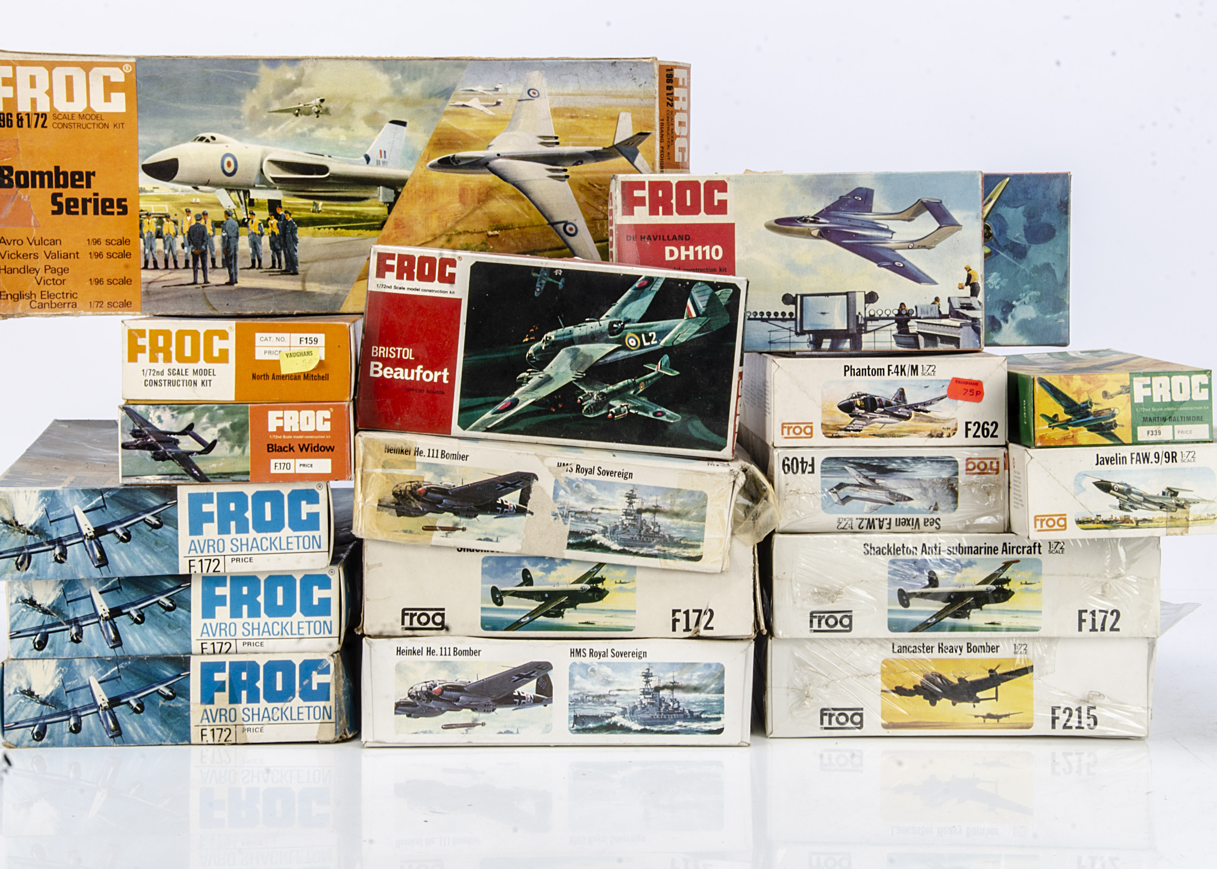 1960s & Later FROG 1:72 Aircraft Kits, F408, F262, F409, F355, F336, F325, F337, F159, F170, F339,