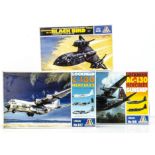Italeri 1:48 Aircraft Kits, No.815 Lockheed SR-71 Black Bird, No.818 Lockheed AC-130 Hercules