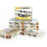 1970s-80s Matchbox 1:72 Aircraft Kits, PK-605, PK-603, PK-601 (3), PK-604, PK-606, PK-602 (2), all