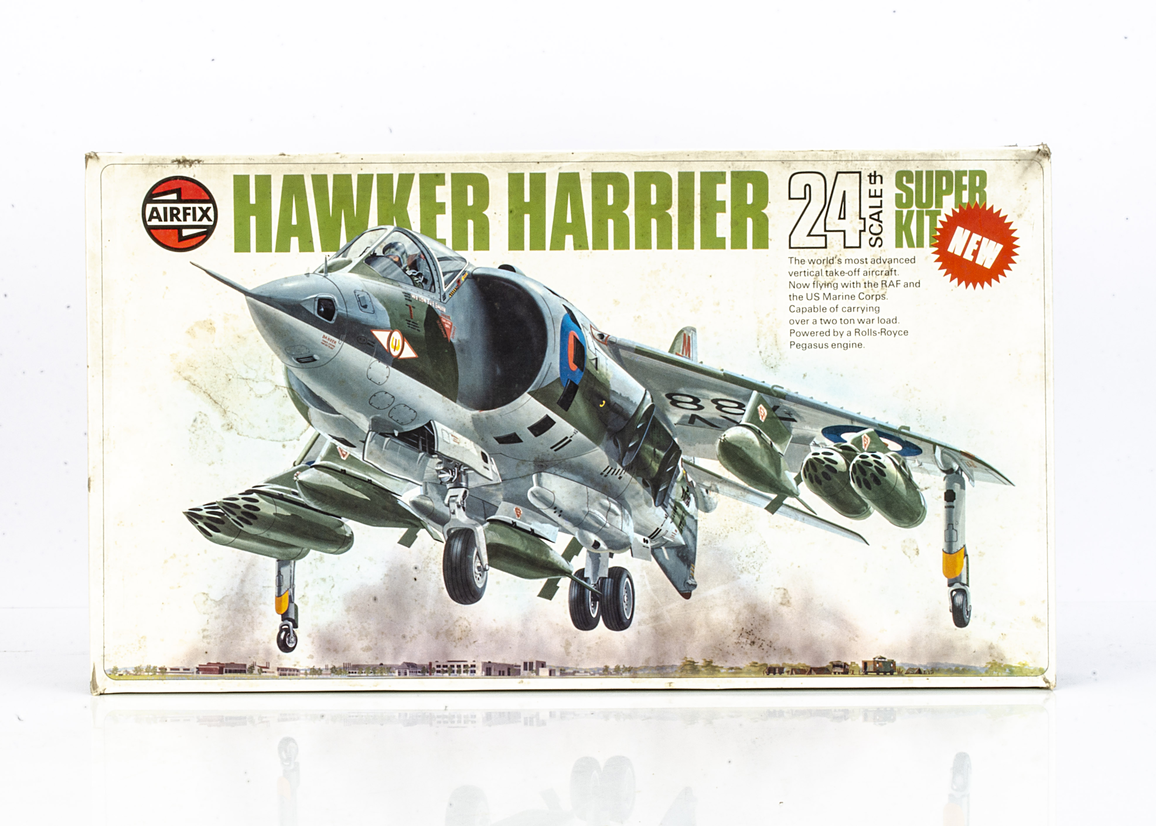 1970s Airfix 1:24 Hawker Harrier Super Kit 09601, appears complete but unchecked, box G