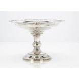 A George V silver tazza from S & P, circular shaped rim on spreading foot, Birmingham 1925, 16.2cm